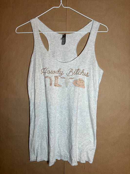 Howdy bitches size small tank USED